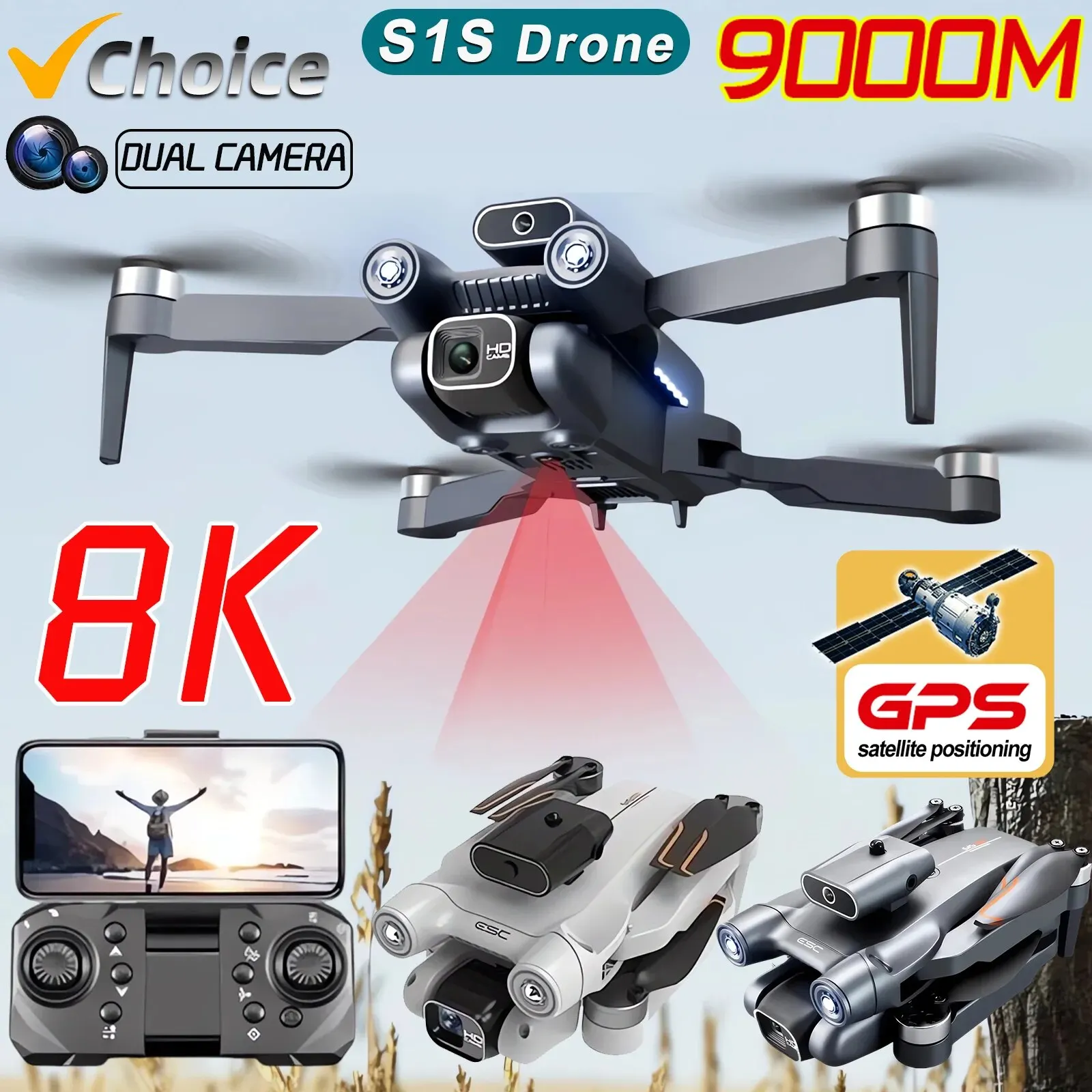 Drone Camera Hd - طائرة بدون طيار احترافية بدون فرش