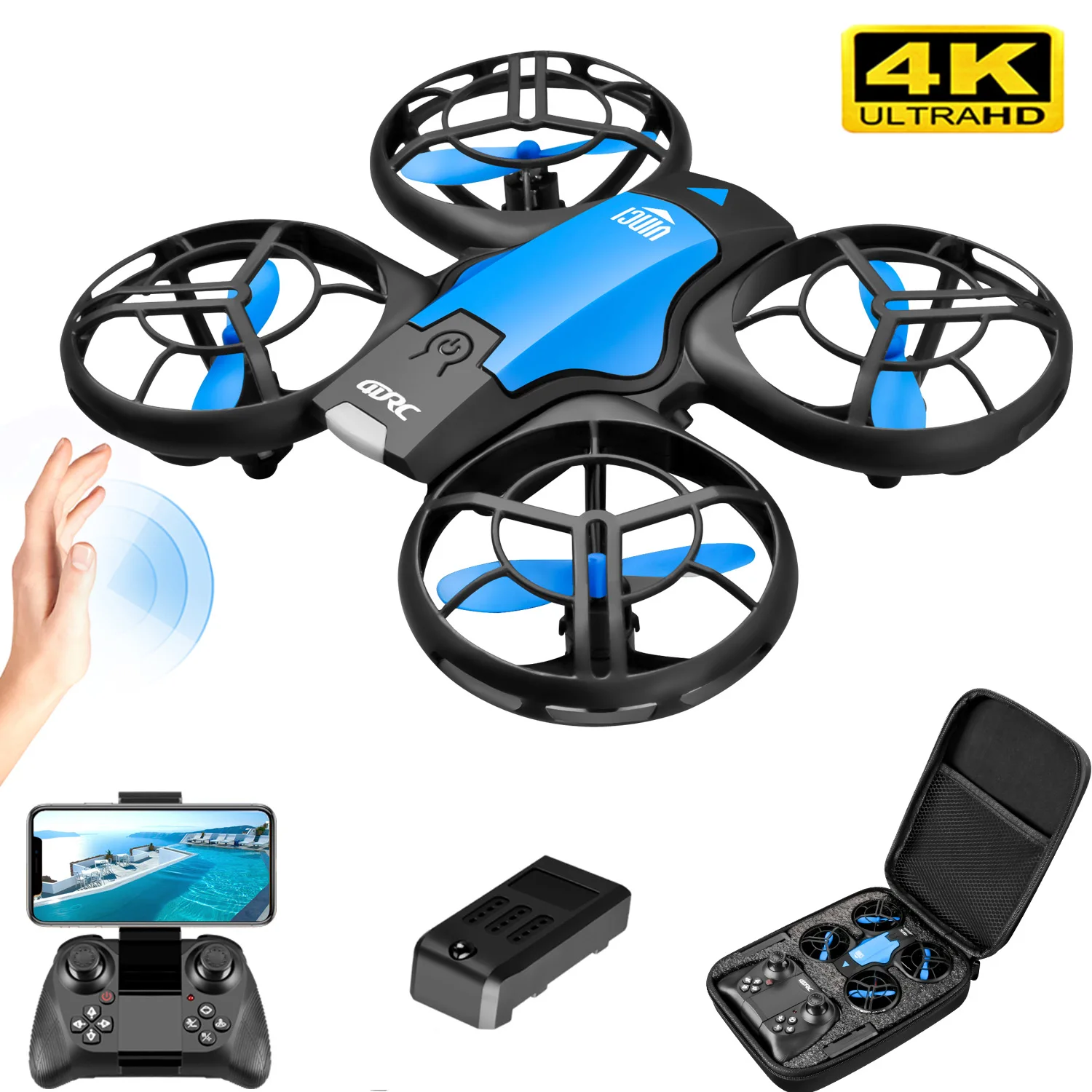 طائرة بدون طيار صغيرة جديدة V8 - مراجعة Drone Camera Wide Angle وسعره