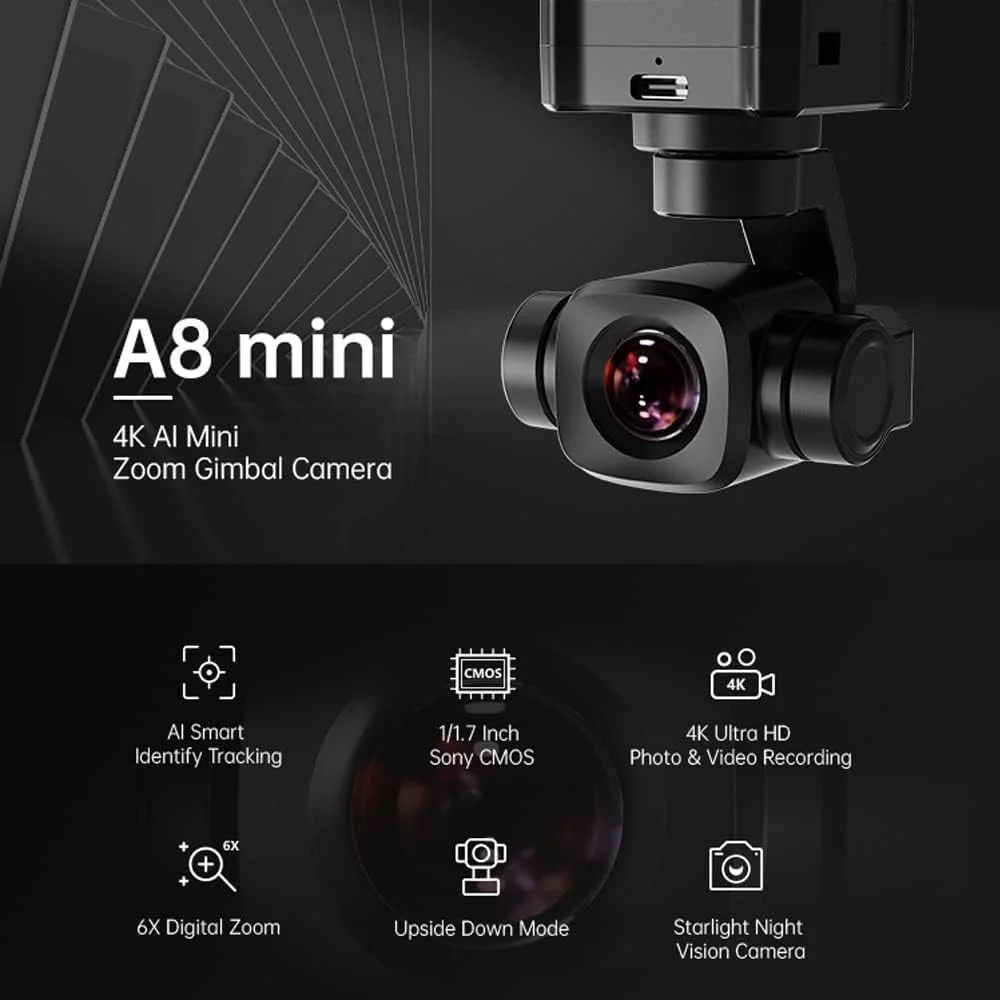 كاميرا جيمبال SIYI A8 ميني بدق - مراجعة Drone Camera Vlog وسعره