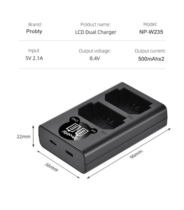 2200mAh NP-W235 NP W235 بطارية - مراجعة Drone Camera Action وسعره