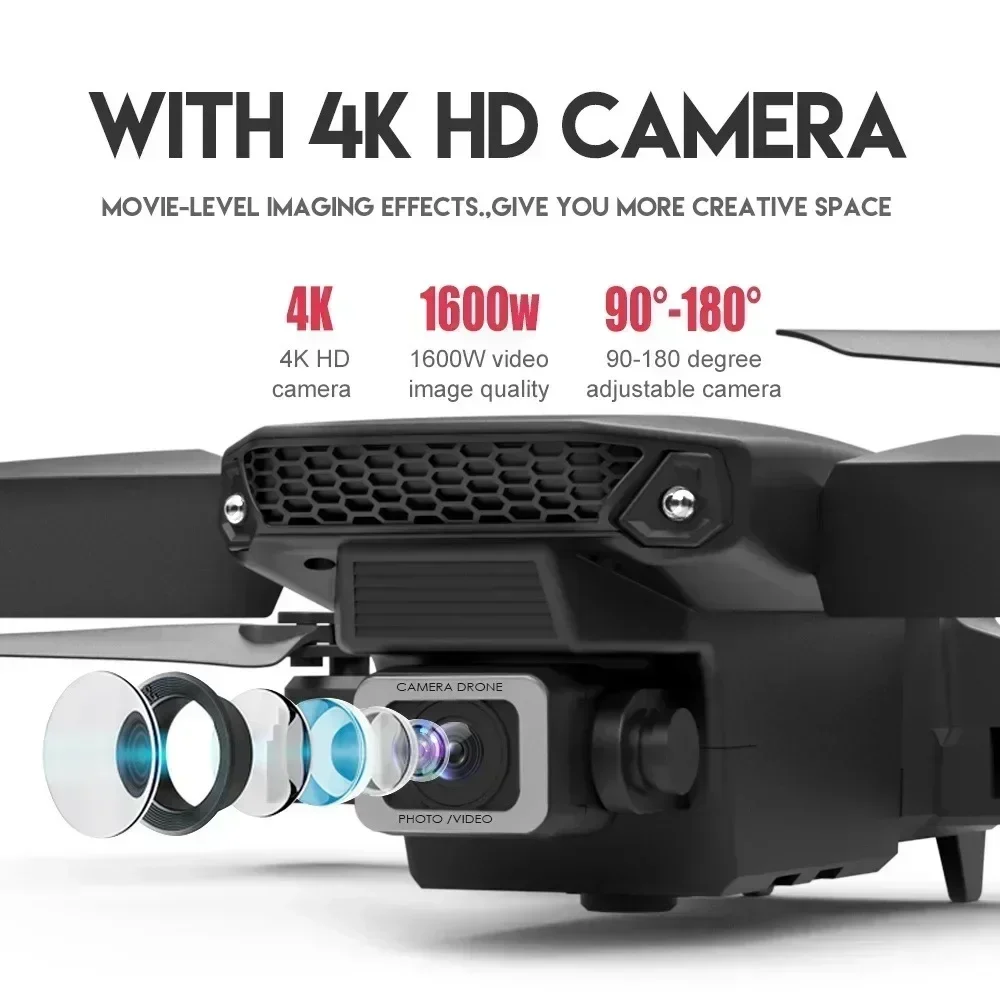 E88 Pro WIFI FPV الطائرة بدون  - مراجعة Drone Camera Mount وسعره