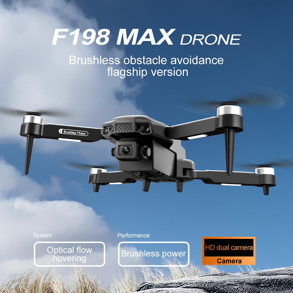 طائرة بدون طيار F198 جديدة كام - مراجعة Drone Camera Wide Angle وسعره