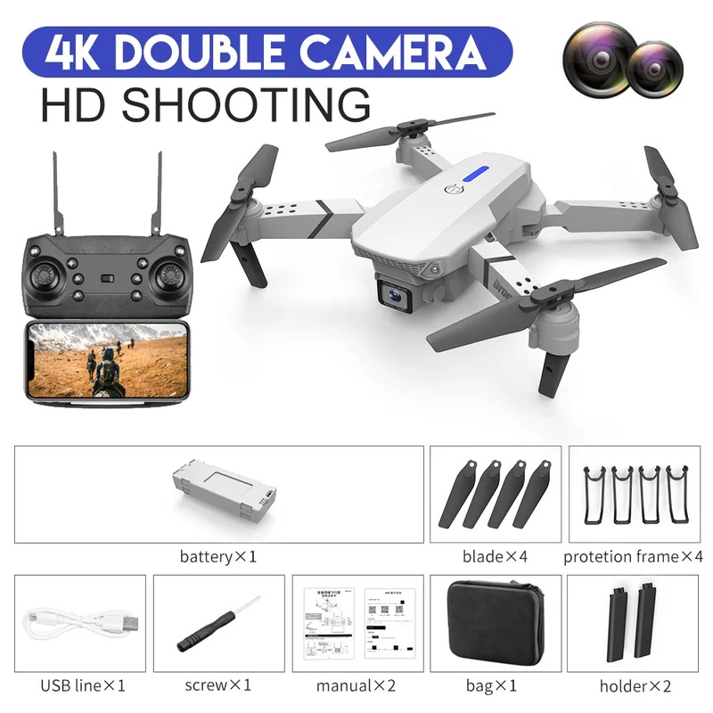 طائرة بدون طيار E88 ProIntelli - مراجعة Drone Camera Professional وسعره