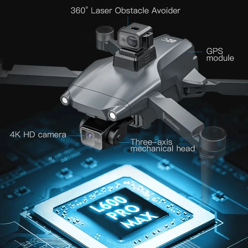 L600 PRO MAX GPS الطائرة بدون  - مراجعة Drone Camera Hd وسعره