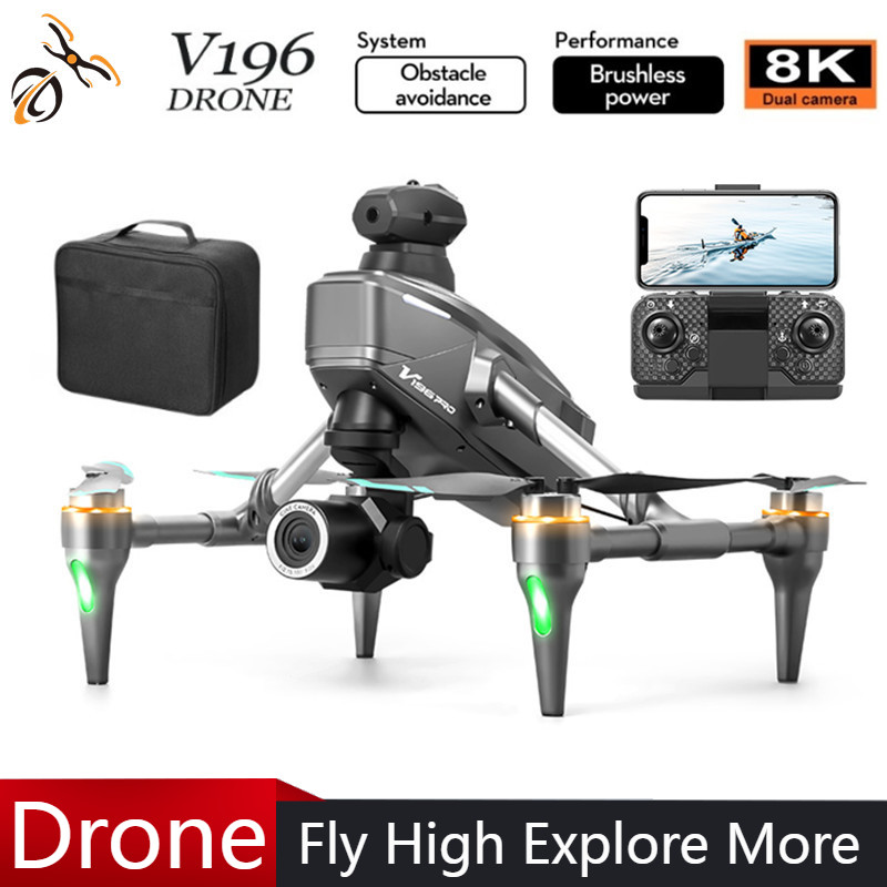 2025 V196 التلقائي تجنب العوائ - مراجعة Drone Camera With Gimbal وسعره
